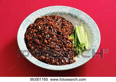 Meat sauce for Chinese-style noodles View Large Photo Image Stock Photography - Meat sauce for Chinese-style noodles. Fotosearch