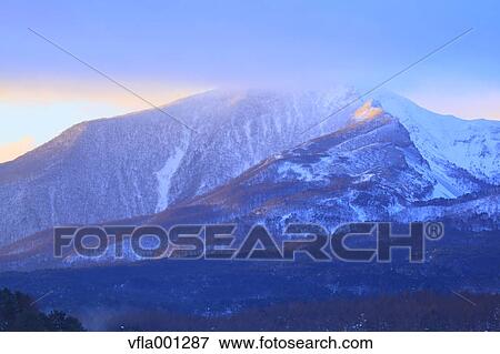 Stock Photo - Morning at Mount Bandai, Fukushima prefecture. Fotosearch