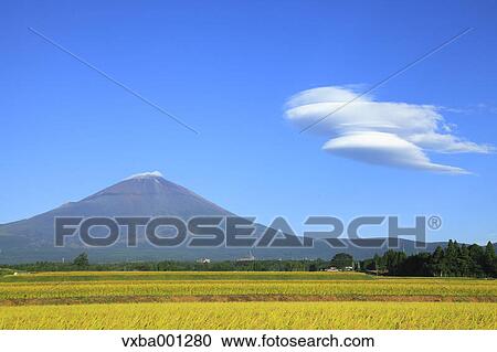 Mount Fuji and sky with clouds, Shizuoka Prefecture View Large Photo Image Stock Image - Mount Fuji and sky with clouds, Shizuoka Prefecture. Fotosearch