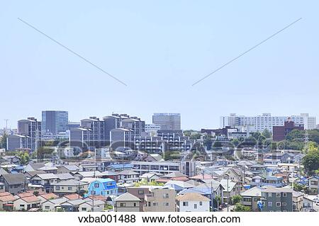Stock Photo - Residential area, Shizuoka Prefecture. Fotosearch