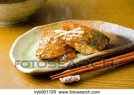 Simmered mackerel View Large Photo Image Stock Photo - Simmered mackerel. Fotosearch