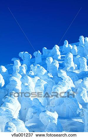 Snow in Zao, Yamagata Prefecture View Large Photo Image Stock Photo - Snow in Zao, Yamagata Prefecture. Fotosearch