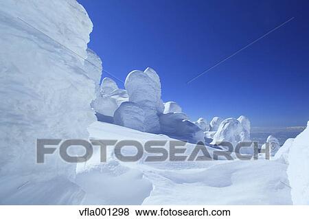 Snow in Zao, Yamagata Prefecture View Large Photo Image Stock Photo - Snow in Zao, Yamagata Prefecture. Fotosearch