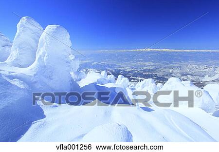 Snow in Zao, Yamagata Prefecture View Large Photo Image Stock Photograph - Snow in Zao, Yamagata Prefecture. Fotosearch
