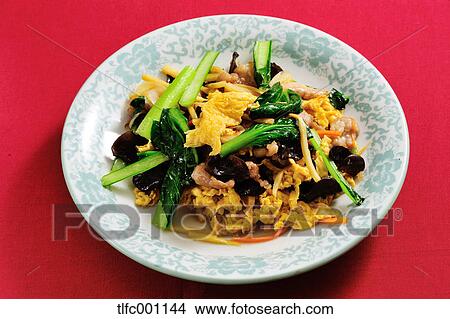 Stir eggs and vegetables View Large Photo Image Picture - Stir eggs and vegetables. Fotosearch