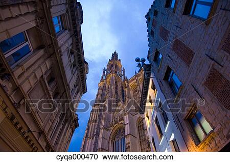 Antwerp at twilight, Belgium View Large Photo Image Stock Image - Antwerp at twilight, Belgium. Fotosearch