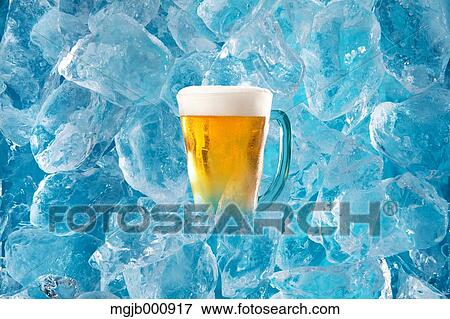 Stock Photo - Beer and ice. Fotosearch