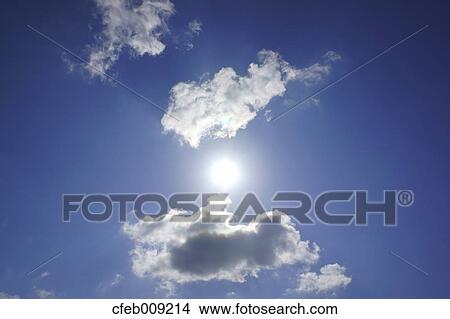 Picture - Blue sky with clouds. Fotosearch
