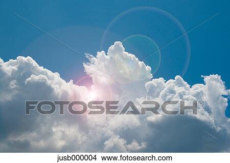 Blue sky with clouds View Large Photo Image Picture - Blue sky with clouds. Fotosearch