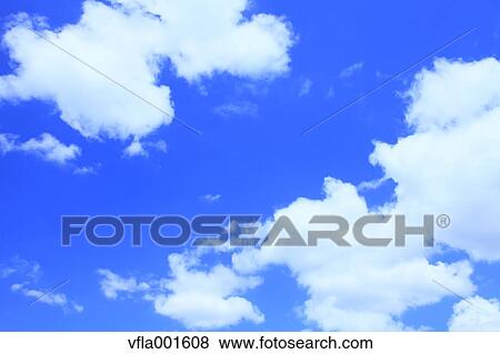 Blue sky with clouds View Large Photo Image Stock Photo - Blue sky with clouds. Fotosearch