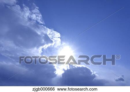 Stock Photograph - Blue sky with clouds. Fotosearch