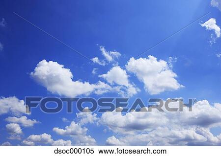 Blue sky with clouds View Large Photo Image Stock Photography - Blue sky with clouds. Fotosearch