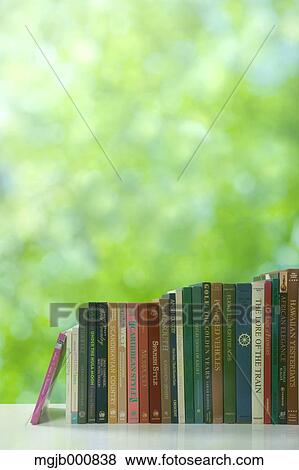 Stock Photo - Books in a line. Fotosearch