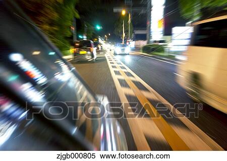 Car travelling at night View Large Photo Image Stock Photography - Car travelling at night. Fotosearch