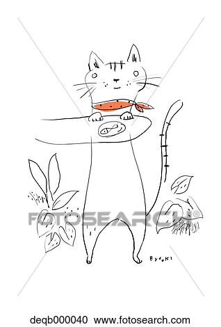 Cat illustration View Large Photo Image Stock Image - Cat illustration. Fotosearch