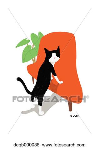 Stock Photo - Cat illustration. Fotosearch