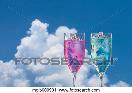 Cocktails and blue sky with clouds View Large Photo Image Stock Image - Cocktails and blue sky with clouds. Fotosearch