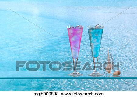 Cocktails and sea View Large Photo Image Stock Photo - Cocktails and sea. Fotosearch
