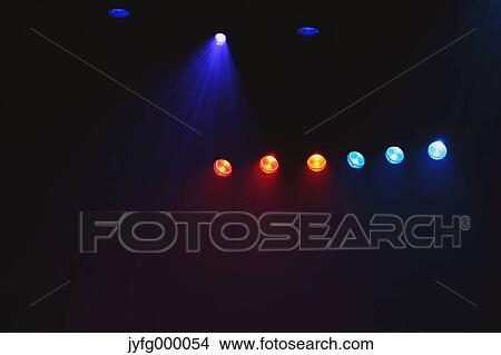 Picture - Colorful stage lights. Fotosearch