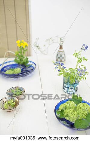 Stock Photograph - Flowers on a table. Fotosearch
