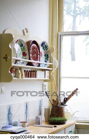 Kitchen windowsill View Large Photo Image Picture - Kitchen windowsill. Fotosearch