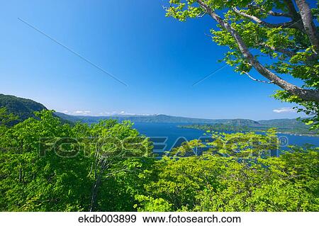 Lake Towada, Akita Prefecture View Large Photo Image Stock Photo - Lake Towada, Akita Prefecture. Fotosearch