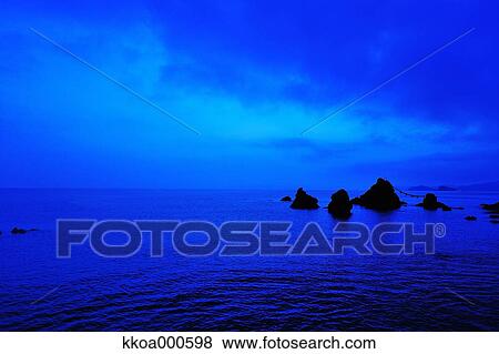 Meoto Iwa at twilight, Mie Prefecture View Large Photo Image Stock Photo - Meoto Iwa at twilight, Mie Prefecture. Fotosearch