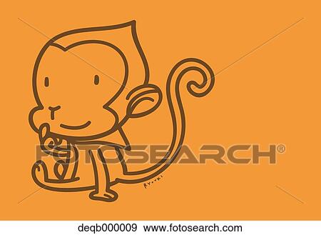Stock Photo - Monkey illustration. Fotosearch