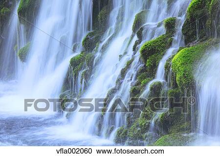 Stock Image - Moto Waterfall, Akita Prefecture. Fotosearch