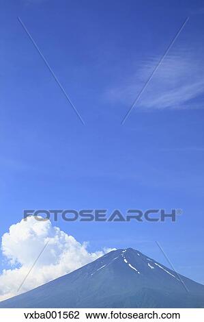 Mount Fuji and sky with clouds, Yamanashi Prefecture View Large Photo Image Stock Image - Mount Fuji and sky with clouds, Yamanashi Prefecture. Fotosearch