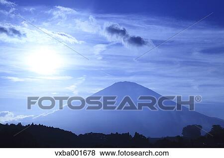 Mount Fuji at sunset, Shizuoka Prefecture View Large Photo Image Stock Photo - Mount Fuji at sunset, Shizuoka Prefecture. Fotosearch
