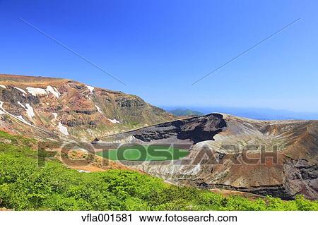 Stock Image - Mount Zao caldron, Miyagi Prefecture. Fotosearch