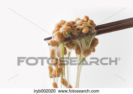 Stock Image - Natto fermented soybeans. Fotosearch