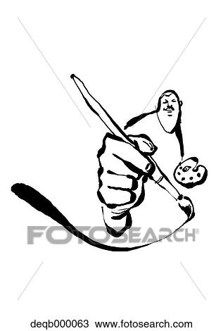 Stock Image - Painter illustration. Fotosearch