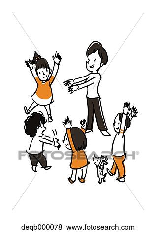 Stock Photo - Play together illustration. Fotosearch