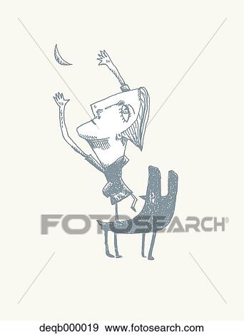 Reaching to the moon illustration View Large Photo Image Stock Photo - Reaching to the moon illustration. Fotosearch