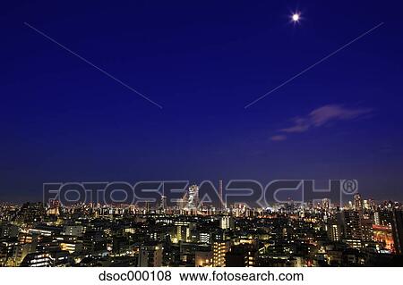 Tokyo at twilight View Large Photo Image Stock Photo - Tokyo at twilight. Fotosearch