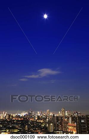 Tokyo at twilight View Large Photo Image Stock Photo - Tokyo at twilight. Fotosearch