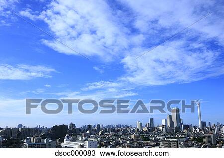 Tokyo cityscape and sky with clouds View Large Photo Image Stock Image - Tokyo cityscape and sky with clouds. Fotosearch