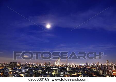 Tokyo night view View Large Photo Image Stock Photo - Tokyo night view. Fotosearch