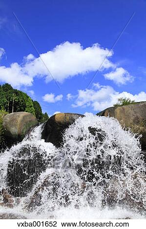 Water stream and blue sky with clouds View Large Photo Image Stock Image - Water stream and blue sky with clouds. Fotosearch