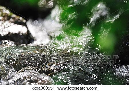 Stock Image - Water stream. Fotosearch