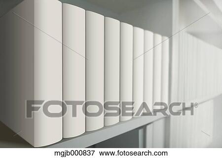 White books in white bookshelf View Large Photo Image Stock Photo - White books in white bookshelf. Fotosearch