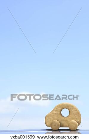 Wooden toy car View Large Photo Image Stock Photo - Wooden toy car. Fotosearch