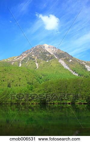 Yakedake mountain range and Taisho pond, Nagano Prefecture View Large Photo Image Stock Image - Yakedake mountain range and Taisho pond, Nagano Prefecture. Fotosearch