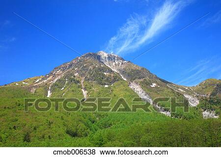 Stock Photo - Yakedake mountain range, Nagano Prefecture. Fotosearch
