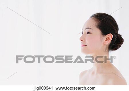Young woman with no make-up looking away View Large Photo Image Stock Image - Young woman with no make-up looking away. Fotosearch