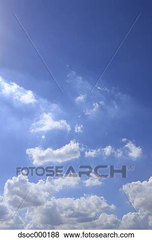 Blue sky with clouds View Large Photo Image Stock Photo - Blue sky with clouds. Fotosearch