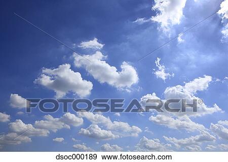Blue sky with clouds View Large Photo Image Stock Photo - Blue sky with clouds. Fotosearch