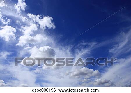 Stock Photograph - Blue sky with clouds. Fotosearch
